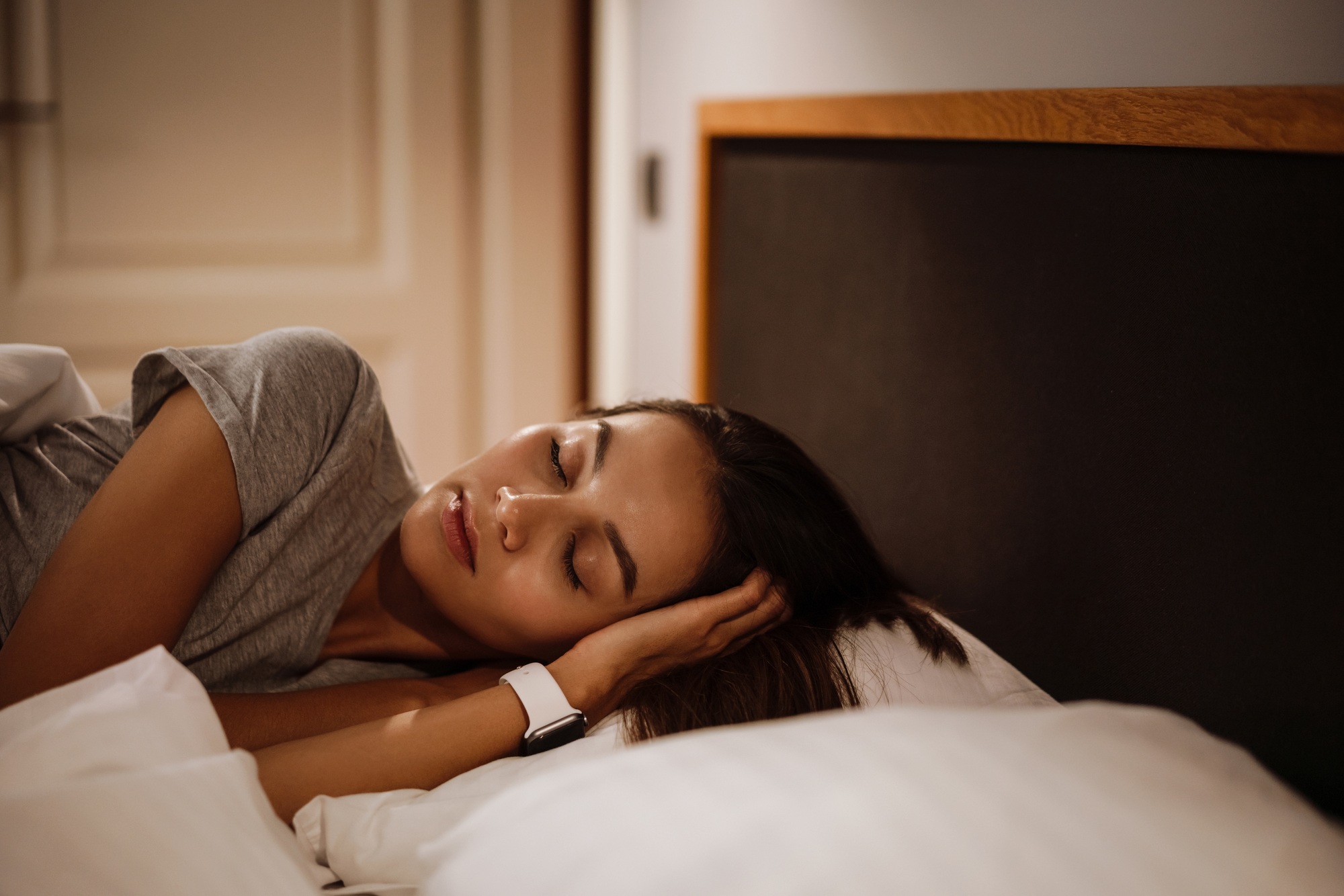 Woman peacefully sleeping after receiving treatment for sleep apnea at Sierra Sleep Airway and Wellness Center in Reno, NV